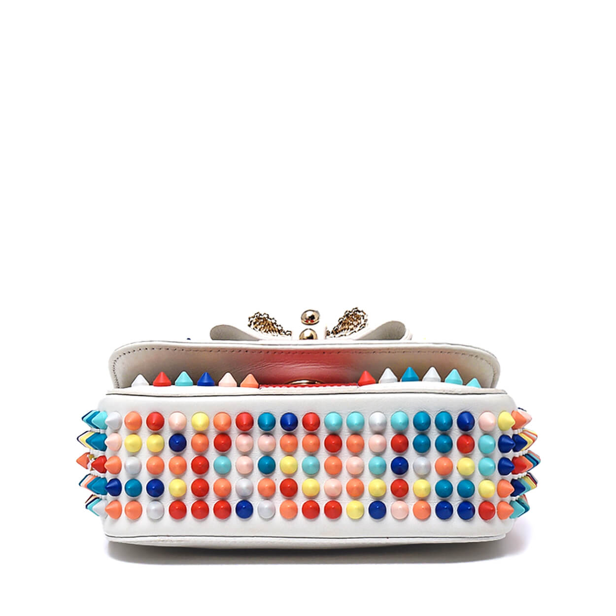 Christian Louboutin -White Mini Sweet Charity Spikes Bag